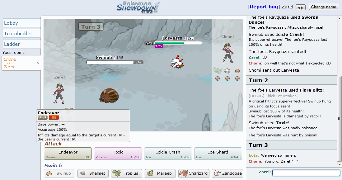 On Pokemon Showdown's teambuilder UI